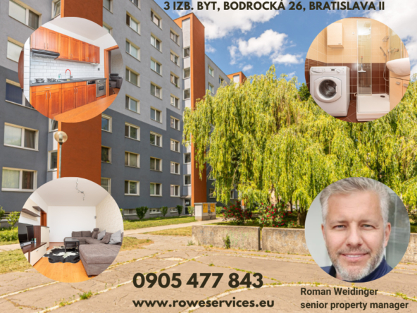 PRENÁJOM: 3 izbový byt, Bodrocká ulica, Podunajské Biskupice, Bratislava II